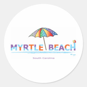 Fun Myrtle Beach, SC Classic Round Sticker