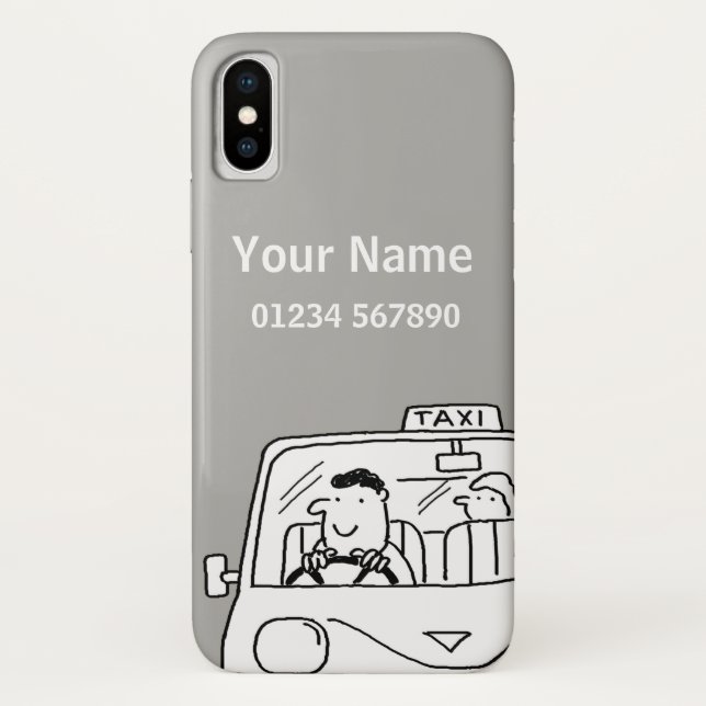 Fun Named Taxi Driver Theme Case-Mate iPhone Case (Back)