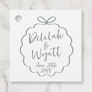 Fun Names Wedding Date Whimsical Favour Tags