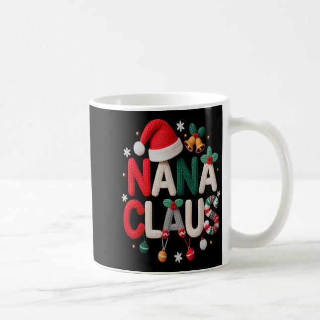 Fun Nana Claus Santa Claus Grandma Family Matching Coffee Mug (Right)