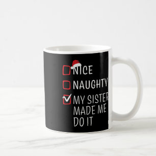 Fun Naughty Nice Christmas Family Pajama Men Women Coffee Mug