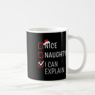 Fun Naughty Nice Christmas Family Pajama Men Women Coffee Mug