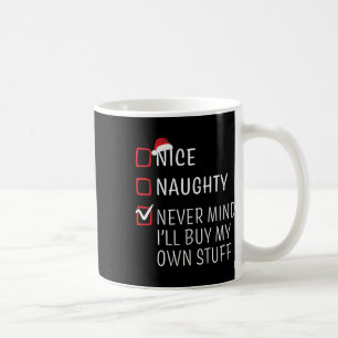 Fun Naughty Nice Christmas Family Pajama Men Women Coffee Mug