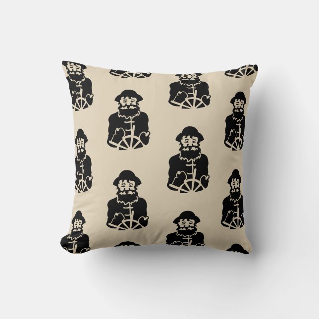 fun nautical CAPTAIN themed pattern | Cushion (Front)