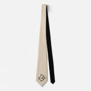 fun nautical image of a FISH chasing a fish Tie