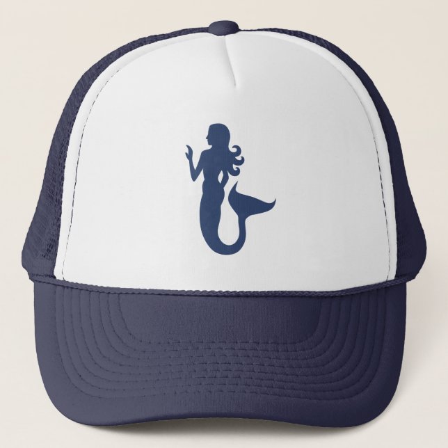 fun nautical MERMAID theme Trucker Hat (Front)