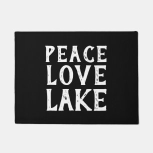 fun nautical PEACE - LOVE - LAKE   Doormat