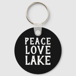 fun nautical PEACE - LOVE - LAKE Key Ring