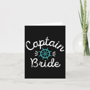 Fun Nautical Wedding Matching Groom Ship Wheel Cap Card