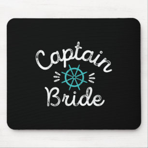 Fun Nautical Wedding Matching Groom Ship Wheel Cap Mouse Mat