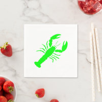 Fun neon green lobster cute modern cool