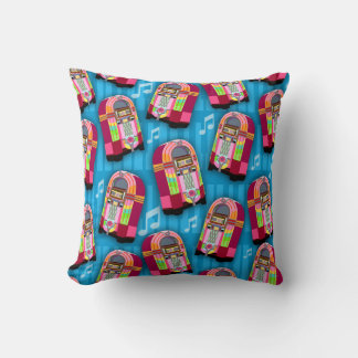 Fun Neon Jukebox Epic Retro Pattern Art Cushion
