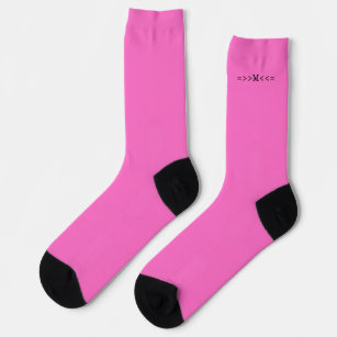 Fun Neon Pink Colour Monogram Initial    Socks