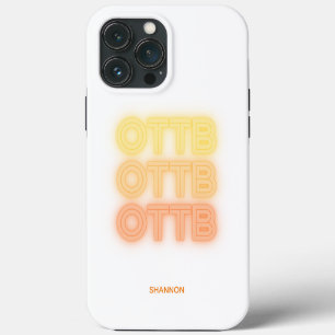 Fun Neon Retro Horse OTTB Thoroughbred Racehorse iPhone 13 Pro Max Case
