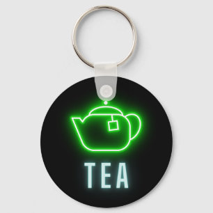 Fun Neon Teapot  Key Ring