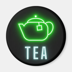 Fun Neon Teapot   Magnet