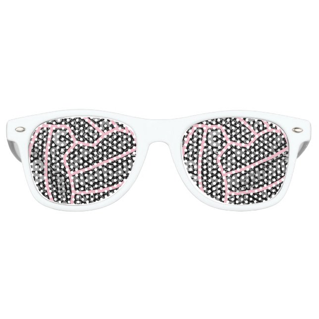 Fun Netball Positions Ball Theme Design Retro Sunglasses (Front)