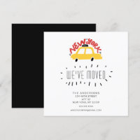 Fun New York Yellow Taxi Moving Announcement Card