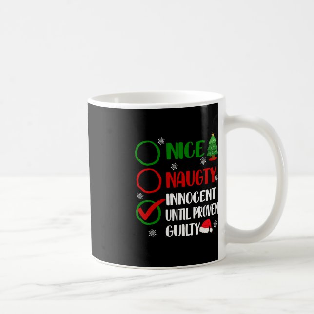 Fun Nice Naughty Innocent Christmas Xmas Adults Me Coffee Mug (Right)