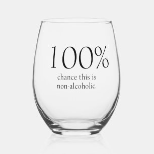 Fun Non-alcoholic  Stemless Wine Glass