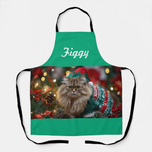 Fun Norwegian Forest Cat Christmas Personalised Apron