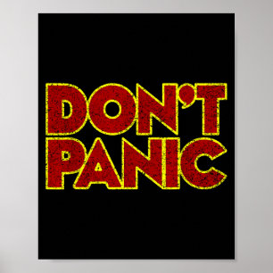 Fun Nostalgic Tees Don't Panic - Women's Clic Fit Poster