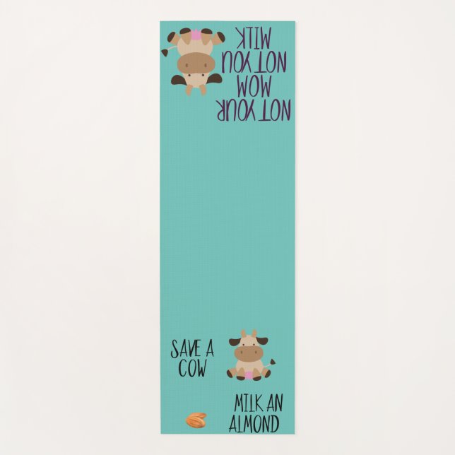Fun Not Your Mum Not Your Mild Almond Vegan Yoga Mat (Front)