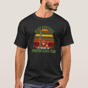 Fun Novelty Clay Pigeon Team Clay Busters SPORTING T-Shirt