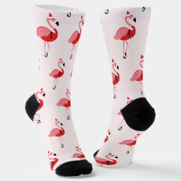 Fun Novelty Flamingo Santa Animal Socks