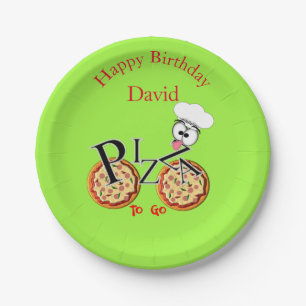 Fun Novelty Pizza To Go Paper Plate