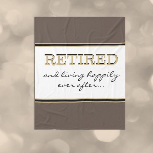 Fun Novelty Retirement Gift Fleece Blanket (Creator Uploaded)