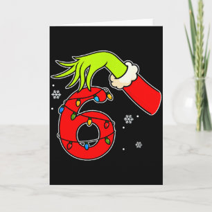 Fun Number 6 Christmas 67 Six Seven Meme Xmas Men Card