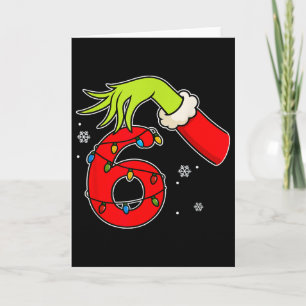 Fun Number 6 Christmas 67 Six Seven Meme Xmas Men  Card