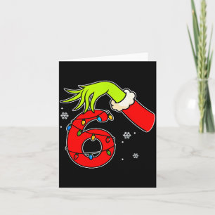 Fun Number 6 Christmas 67 Six Seven Meme Xmas Men  Card