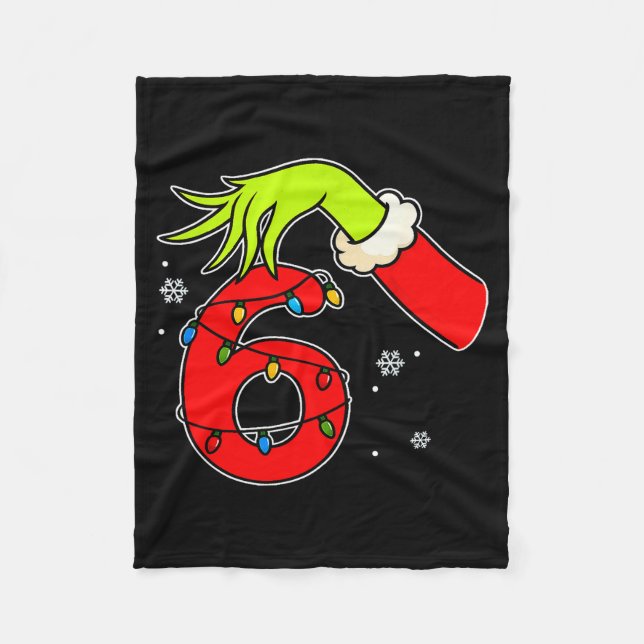 Fun Number 6 Christmas 67 Six Seven Meme Xmas Men  Fleece Blanket (Front)