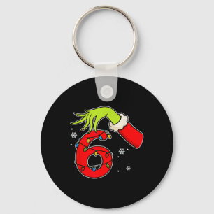 Fun Number 6 Christmas 67 Six Seven Meme Xmas Men  Key Ring