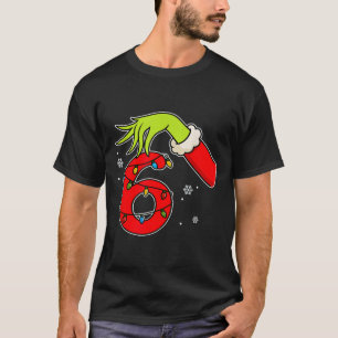 Fun Number 6 Christmas 67 Six Seven Meme Xmas Men  T-Shirt