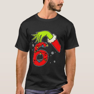 Fun Number 6 Christmas 67 Six Seven Meme Xmas Men T-Shirt