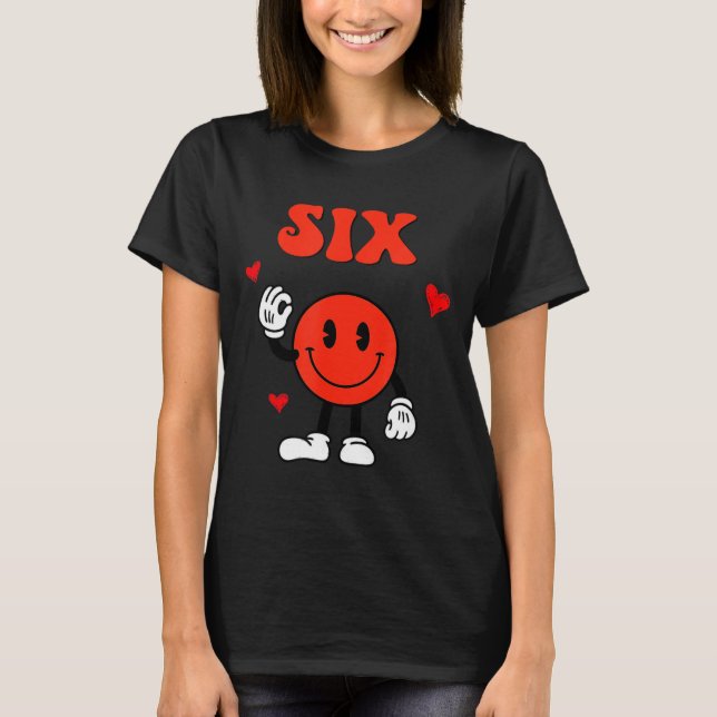 Fun Number 6 Funny 67 Meme Six Seven 6 7 Valentine T-Shirt (Front)