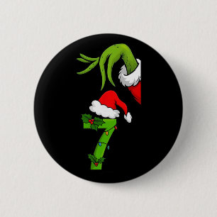 Fun Number 7 Christmas 67 Six Seven Meme Xmas Men  6 Cm Round Badge