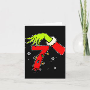 Fun Number 7 Christmas 67 Six Seven Meme Xmas Men  Card