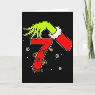 Fun Number 7 Christmas 67 Six Seven Meme Xmas Men Card