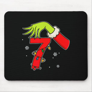Fun Number 7 Christmas 67 Six Seven Meme Xmas Men Mouse Mat