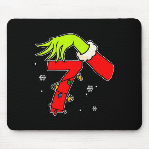 Fun Number 7 Christmas 67 Six Seven Meme Xmas Men Mouse Mat