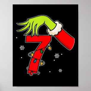 Fun Number 7 Christmas 67 Six Seven Meme Xmas Men Poster