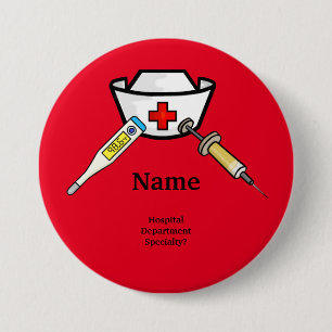 Fun Nurse Button to Customise 