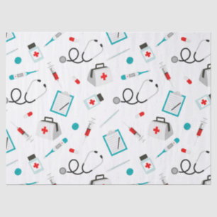 fun Nurse equipment pattern party tissue paper