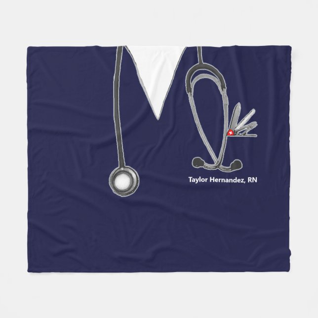 Fun Nurse Gift Idea Fleece Blanket (Front (Horizontal))
