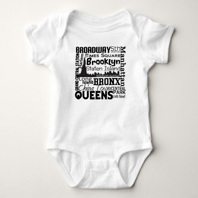 FUN NYC Word CLOUD Inspired Graphic TEE (Front)