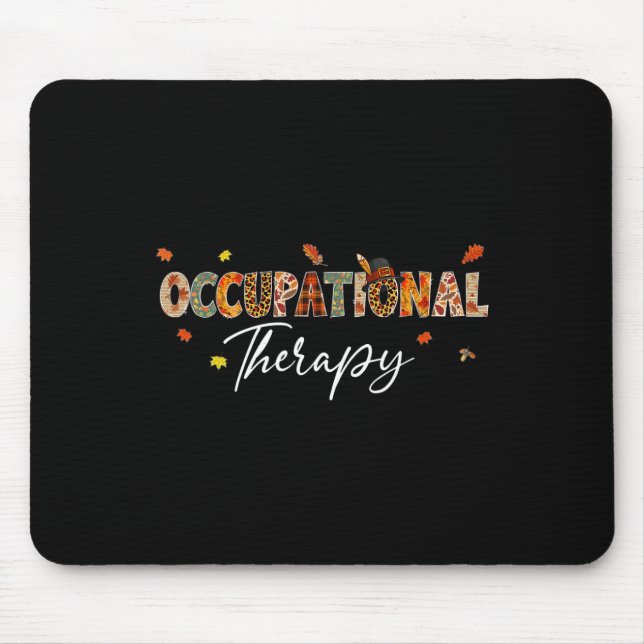 Fun Occupational Therapy Pumpkin Autumn Tree Fall  Mouse Mat (Front)